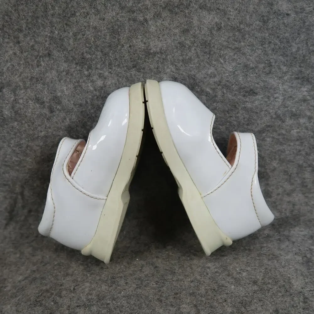 Baby Dress Shoes Mary Jane White Patent Closed Toe Classic Hook N Loop Straps